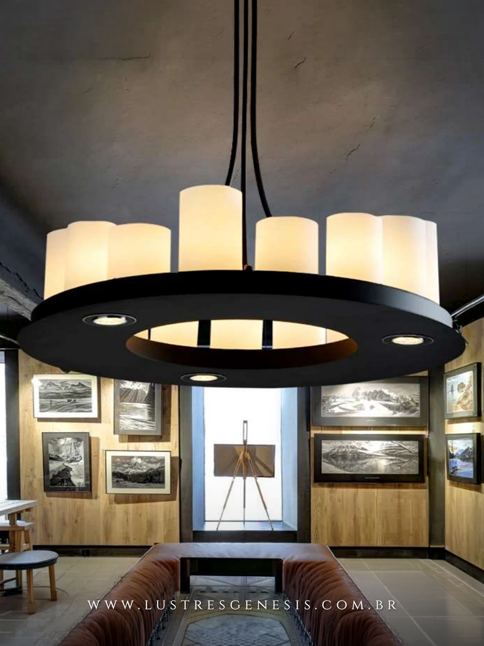 Lustre Pendente Moderno Sala De Jantar Bar Americano 70cm